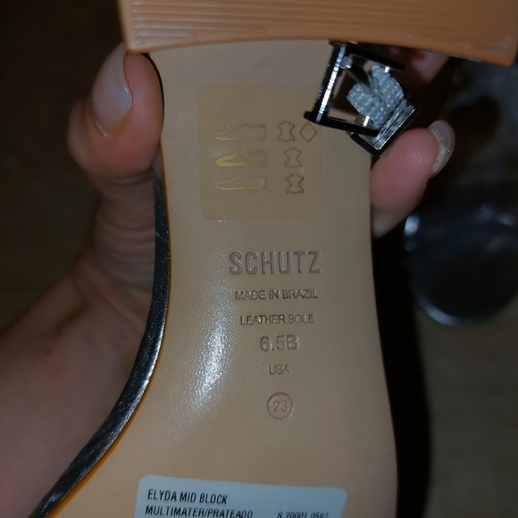 Shnutz Elyda  mid silver bow tie anckle strap open toe sandals size 6.5B nwt - Picture 5 of 7